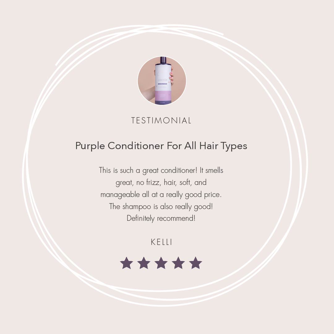 Purple Conditioner for All Hair Types - Intense Hydration + Volume Formula - 32 OZ