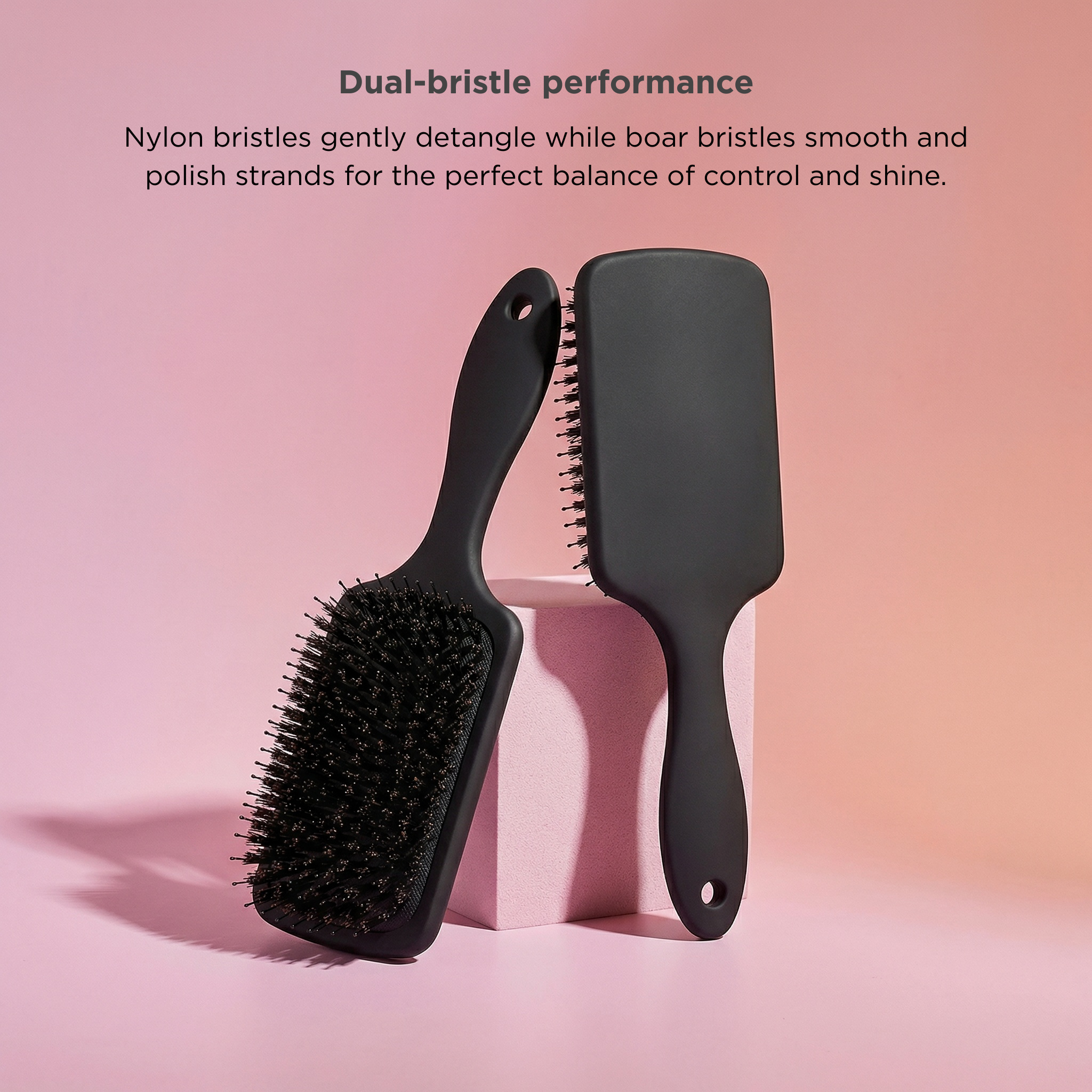 Cepillo de cerdas de jabalí naturales Growth Boost