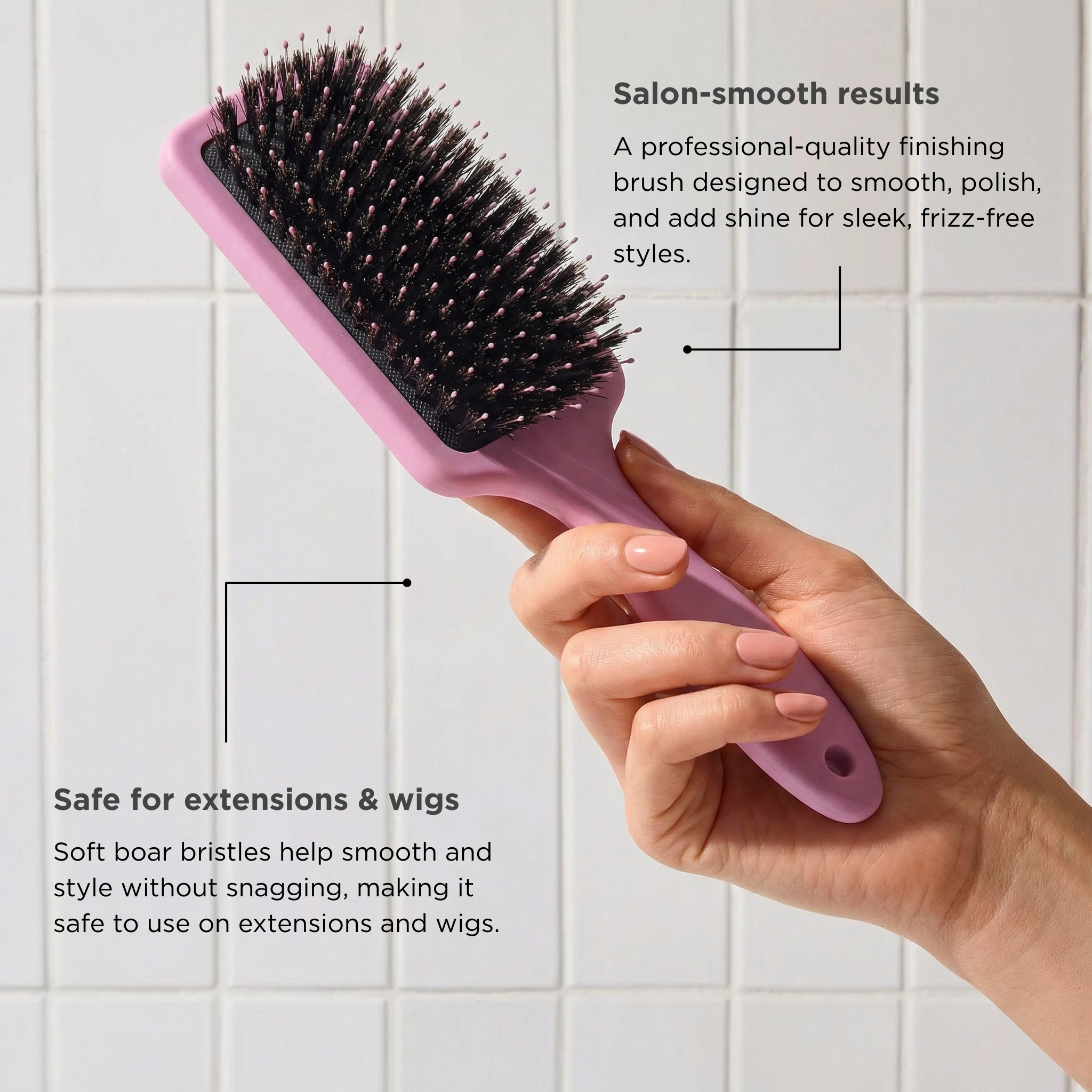 Cepillo de cerdas de jabalí naturales Growth Boost