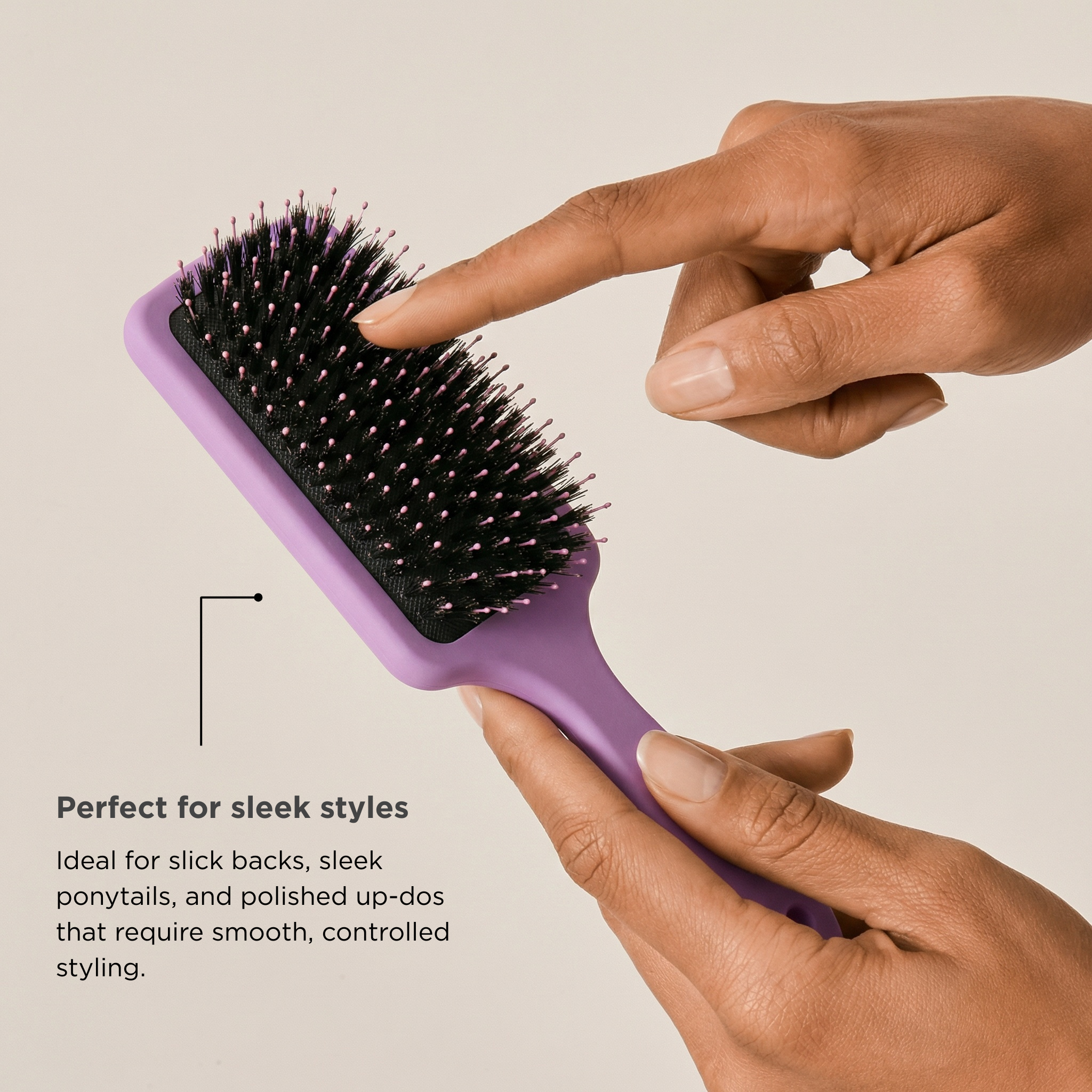 Cepillo de cerdas de jabalí naturales Growth Boost