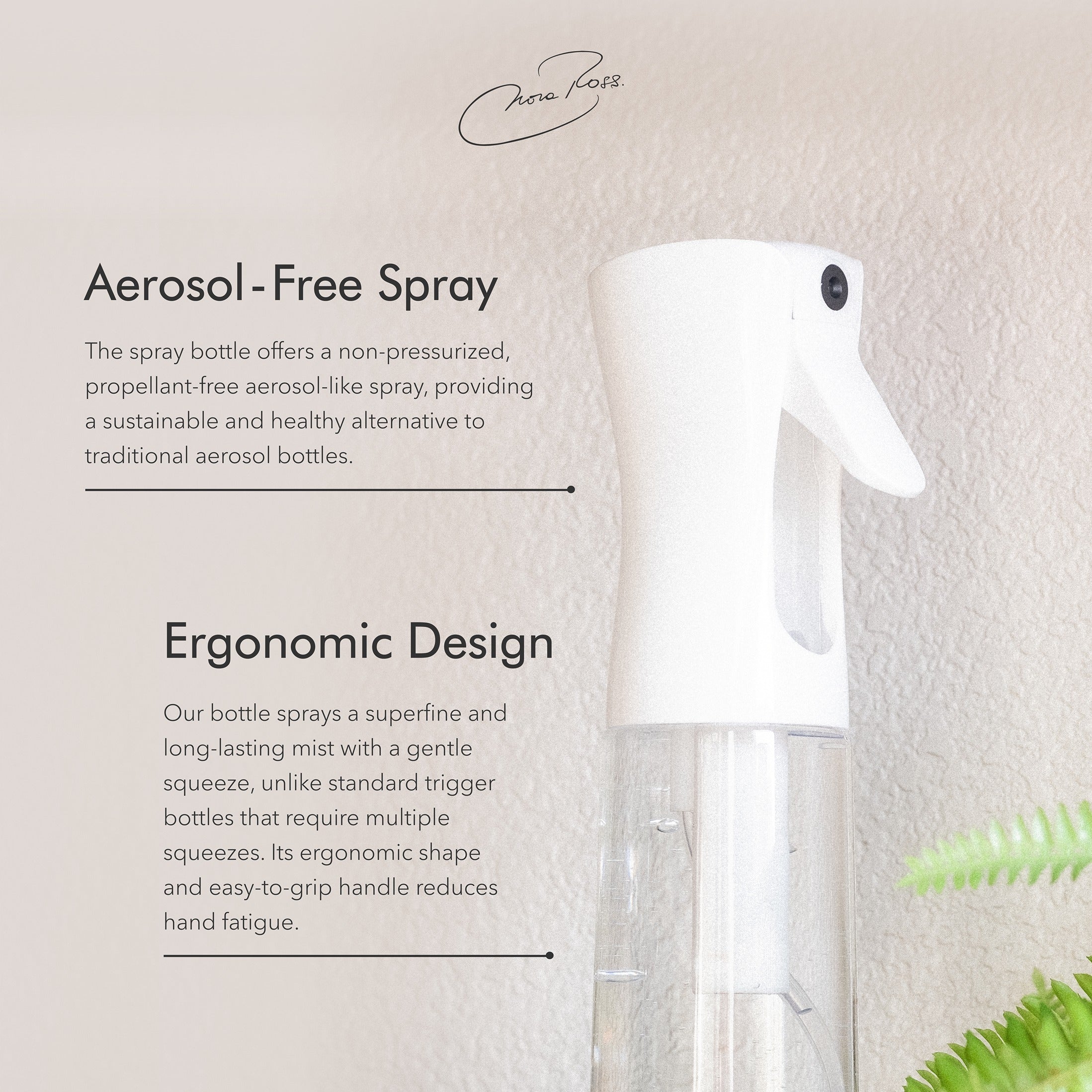 Ultra Fine Continuous Water Spray Mist Bottle (Single Pack)