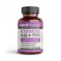 Suplementos Resveratrol Plus®: potentes antioxidantes y corteza de canela, promueve el antienvejecimiento, apoyo cardiovascular, máximos beneficios