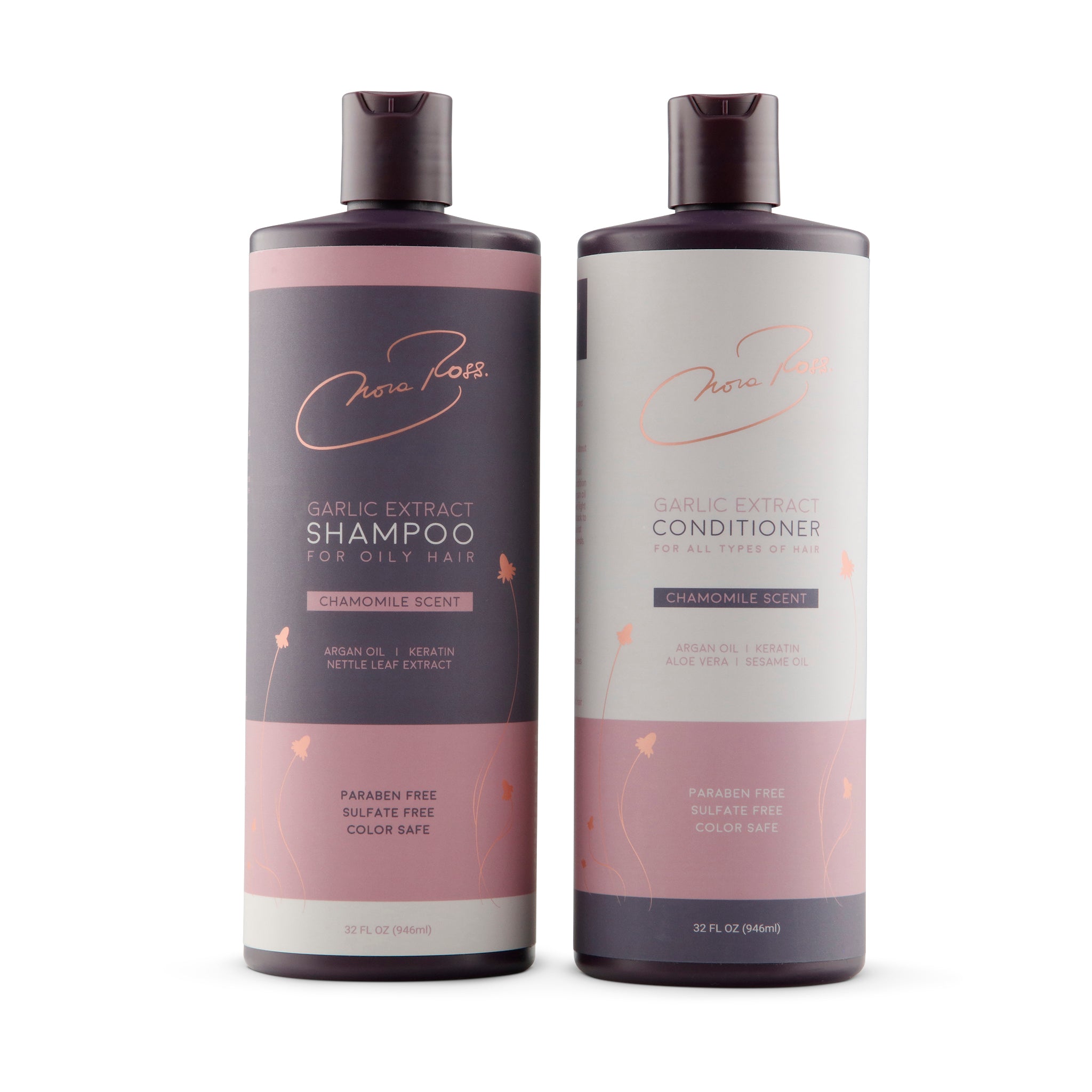 32 oz Purple Shampoo & Conditioner Kit - Intense Hydration + Volume Formula w/ Aloe, Keratin, Argan, and Hydrolyzed Wheat Aminos
