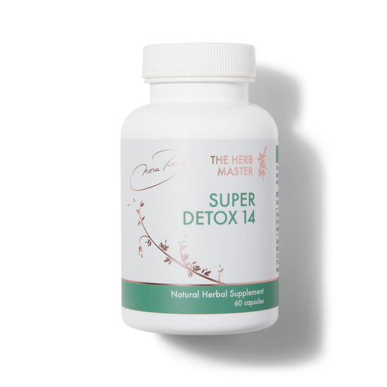 Suplementos Super Detox 14® - Suplemento de soporte para el hígado a base de hierbas con raíz de gardenia, forsythia, raíz de astrágalo